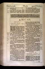 Micah Chapter 1, Original 1611 KJV